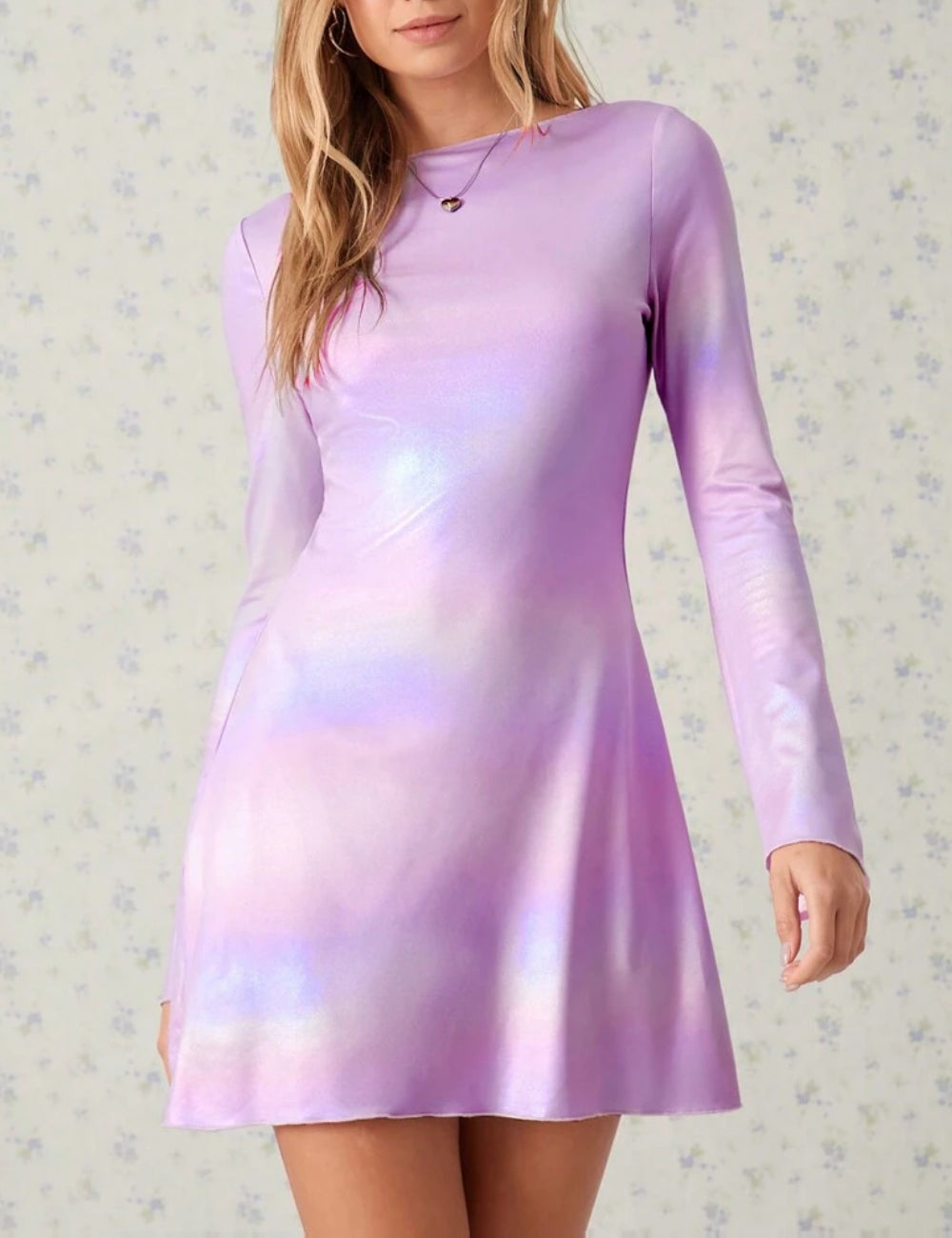 Shein mini ruha, lila