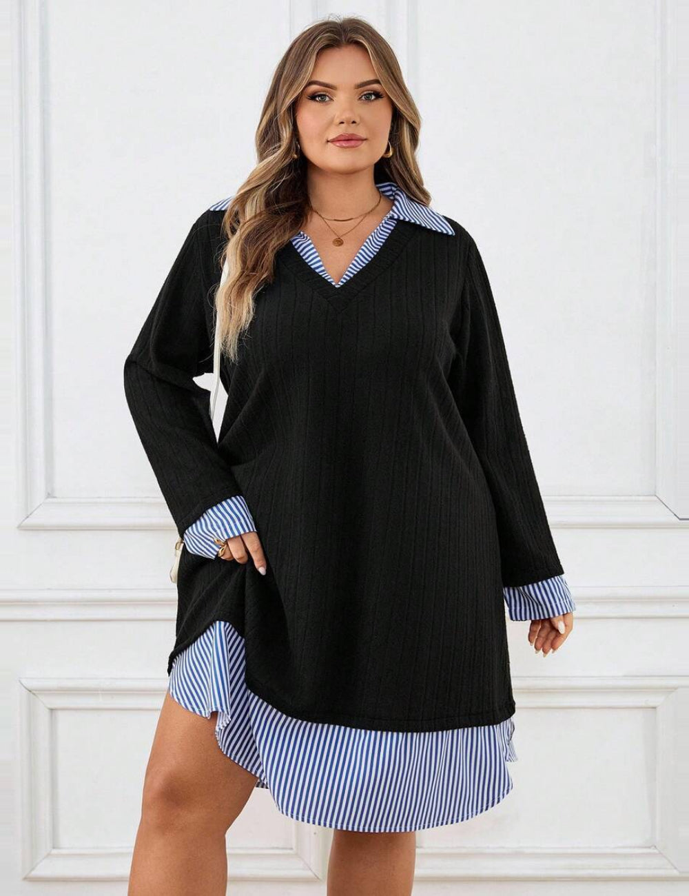 Rochie mini Shein Curve+, mix culori