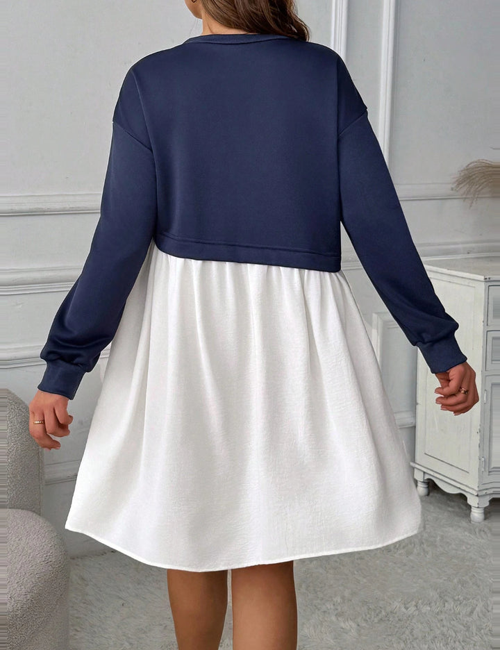Rochie mini Shein Curve+, mix culori