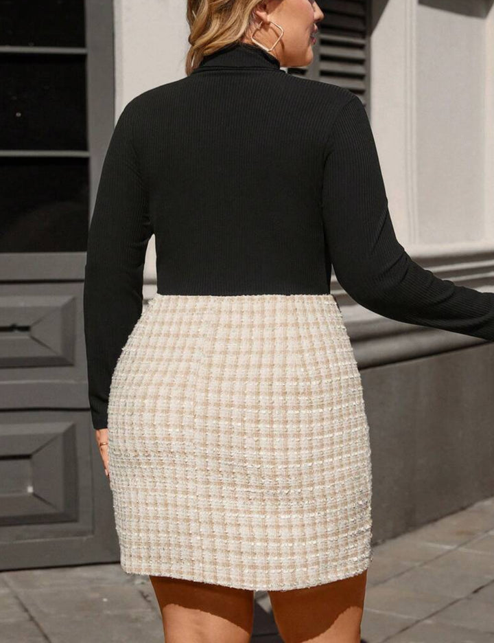 Rochie mini Shein Curve+, mix culori