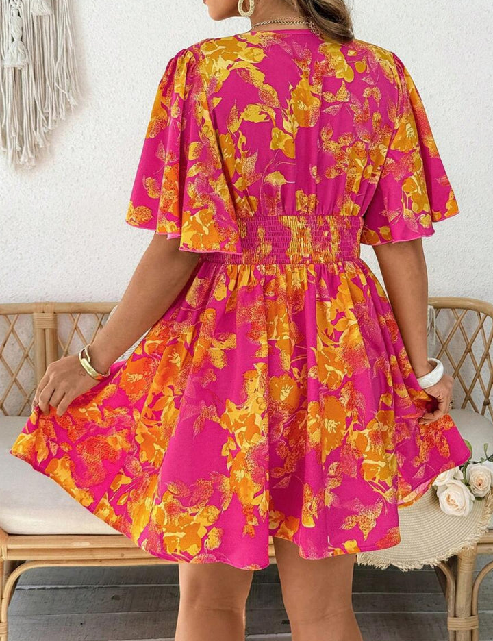 Rochie mini Shein Curve+, mix culori
