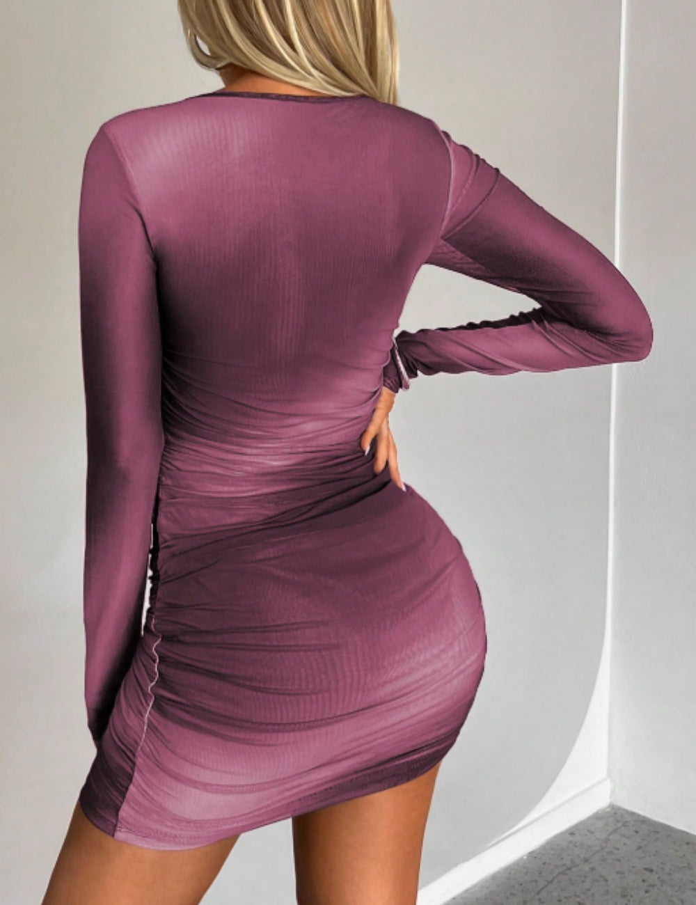 Shein mini ruha, lila
