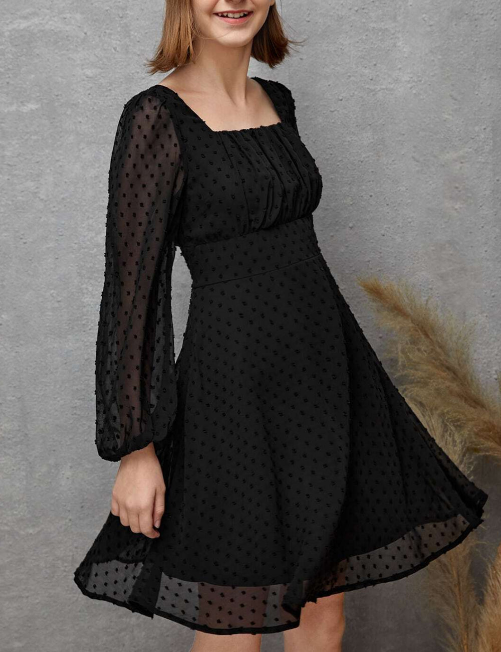 Shein mini ruha, fekete