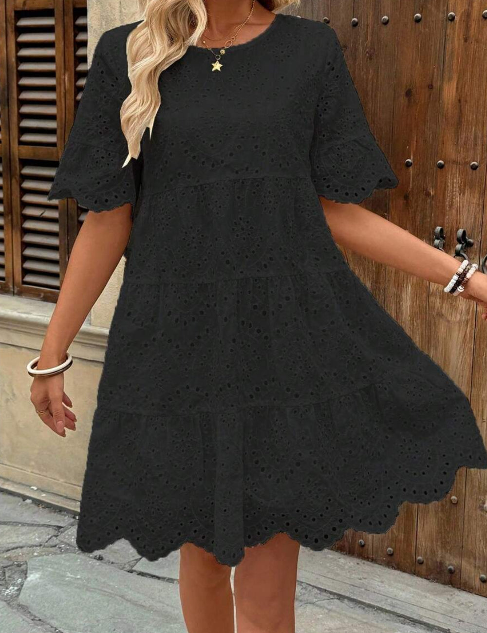 Shein mini ruha, fekete
