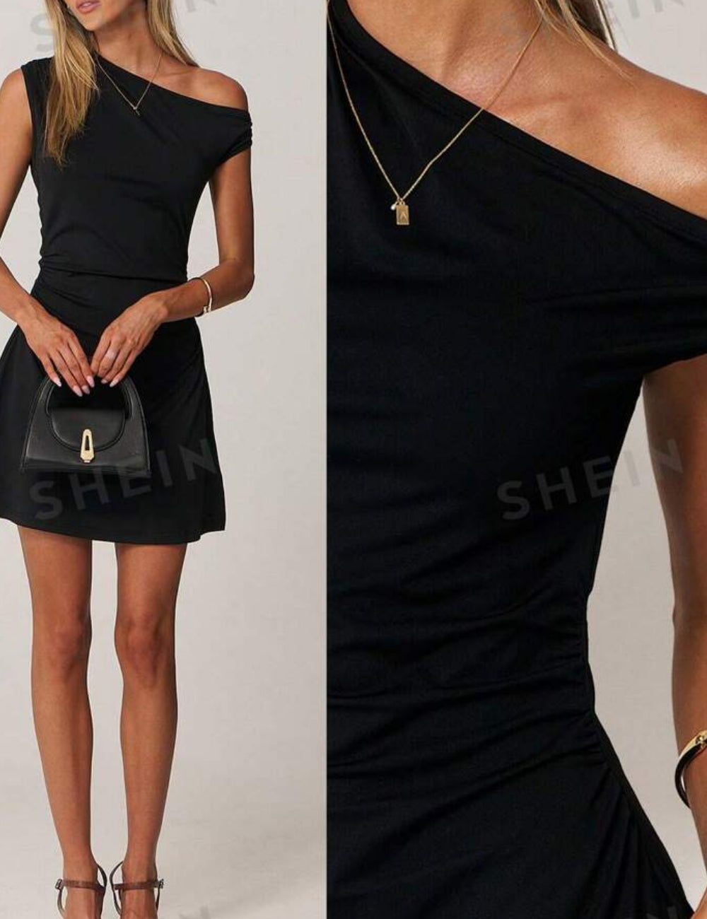 Shein miniruha, fekete