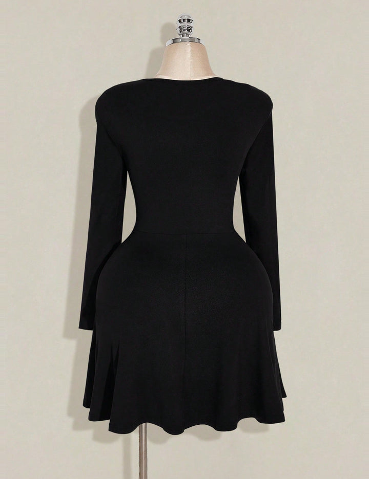 Rochie mini Shein Curve+, negru
