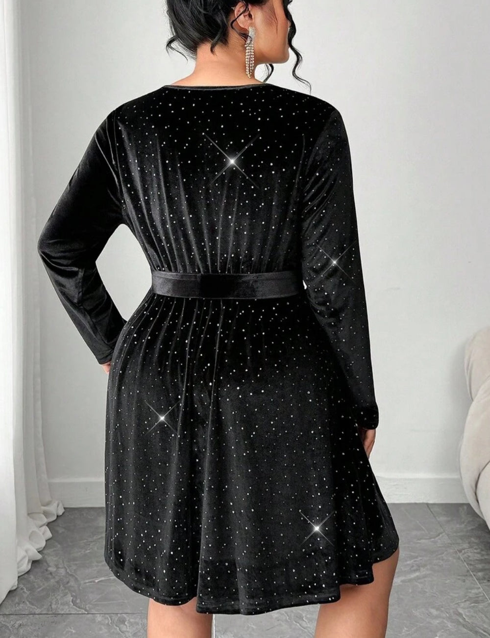 Rochie mini Shein Curve+, negru