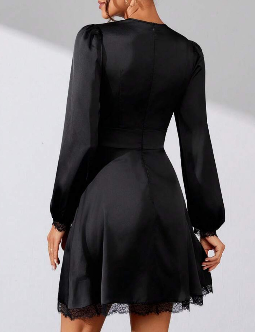 Shein mini ruha, fekete