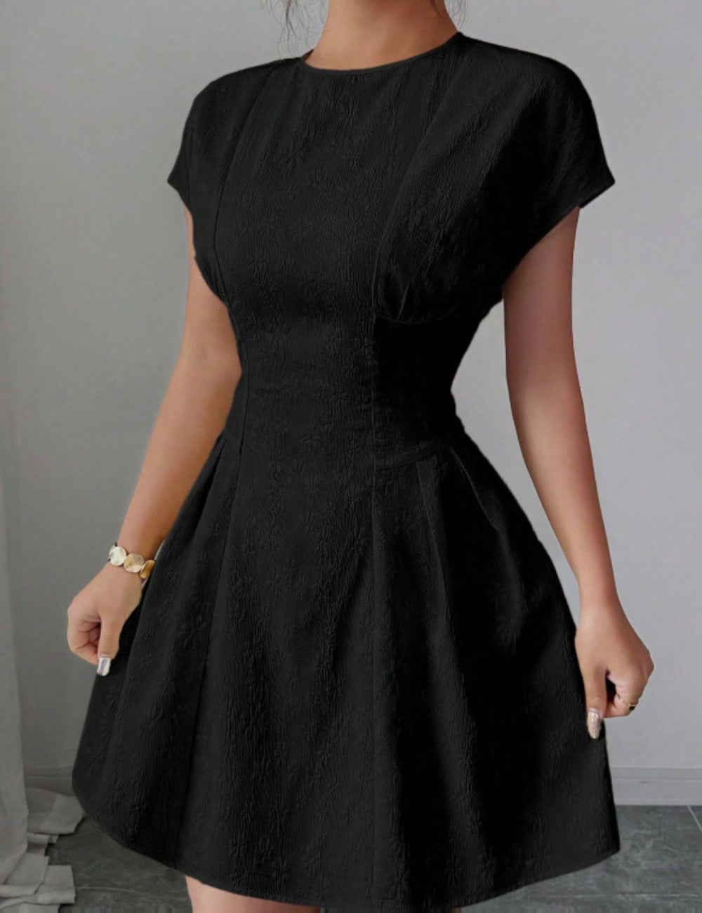 Shein mini ruha, fekete