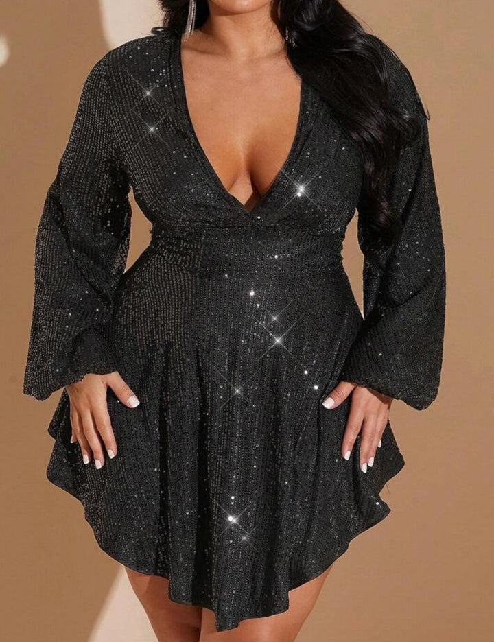 Rochie mini Shein Curve+, negru