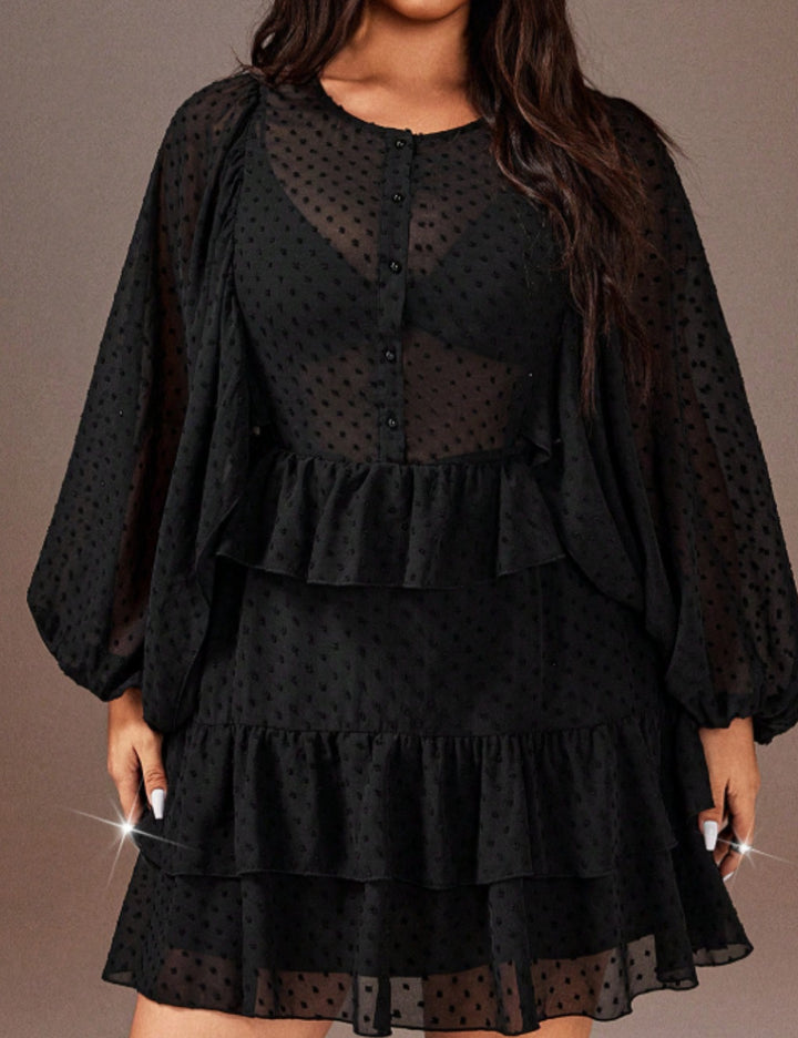 Rochie mini Shein Curve+, negru