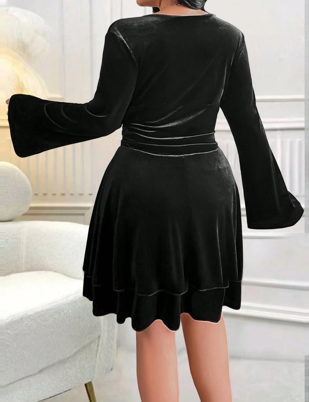 Rochie mini Shein Curve+, negru