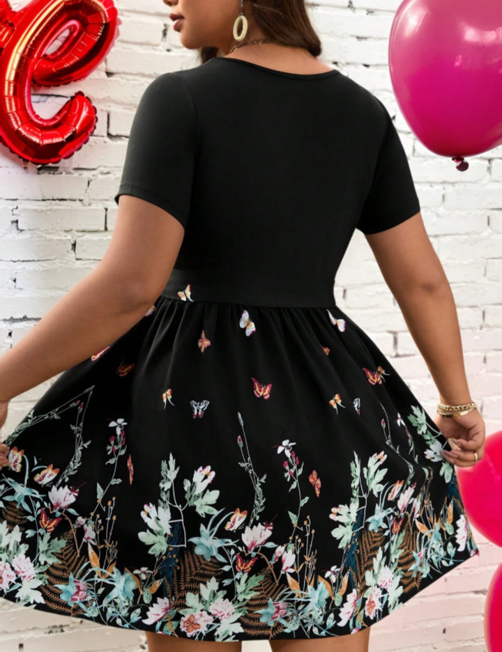 Rochie mini Shein Curve+, negru