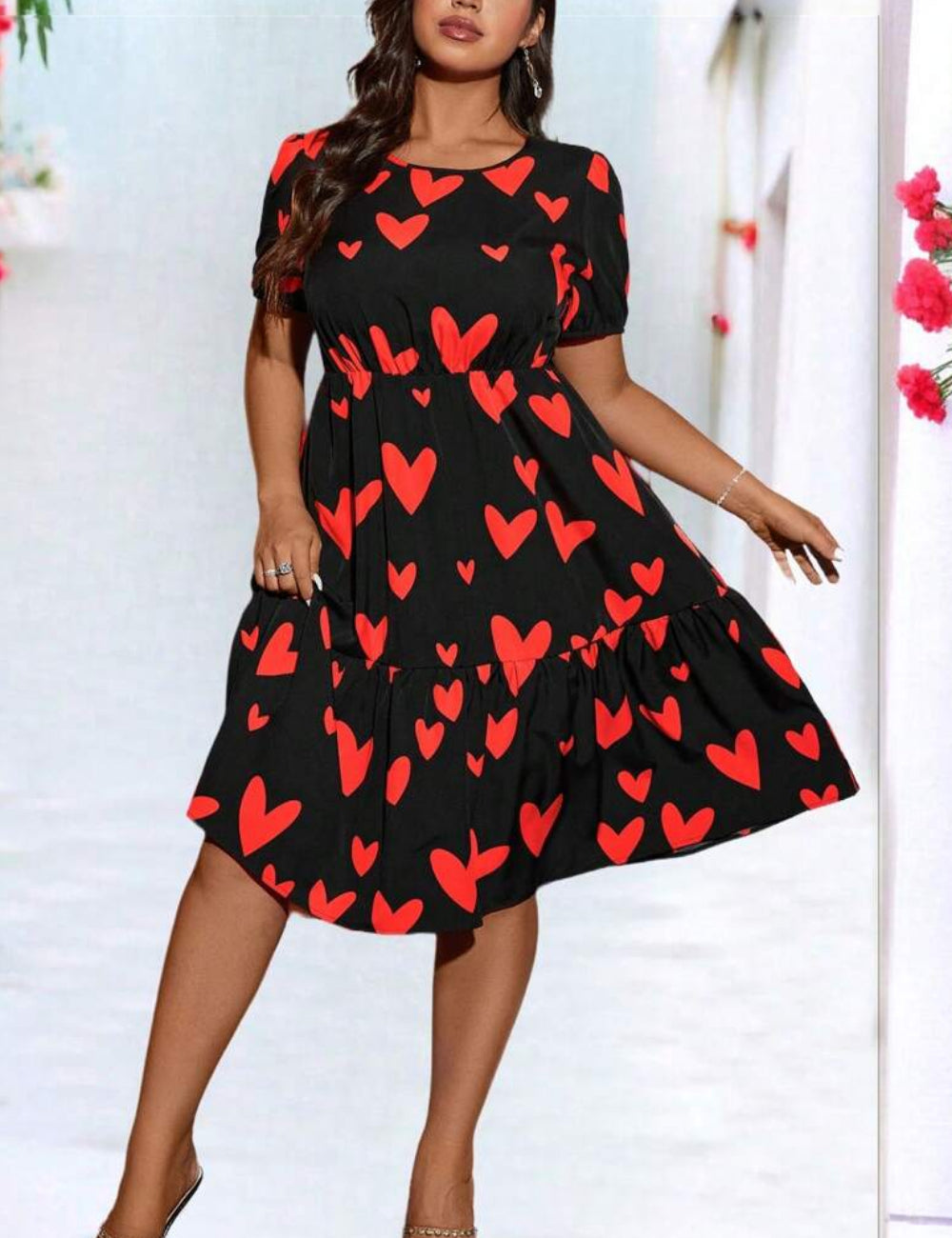 Rochie mini Shein Curve+, negru