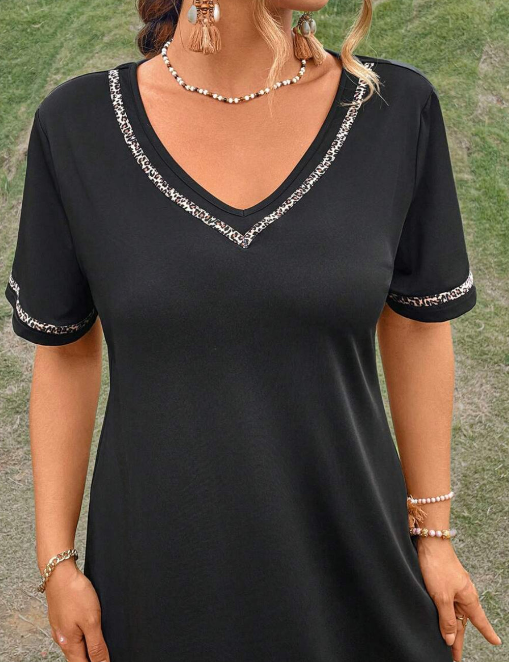 Shein Curve+ miniruha, fekete