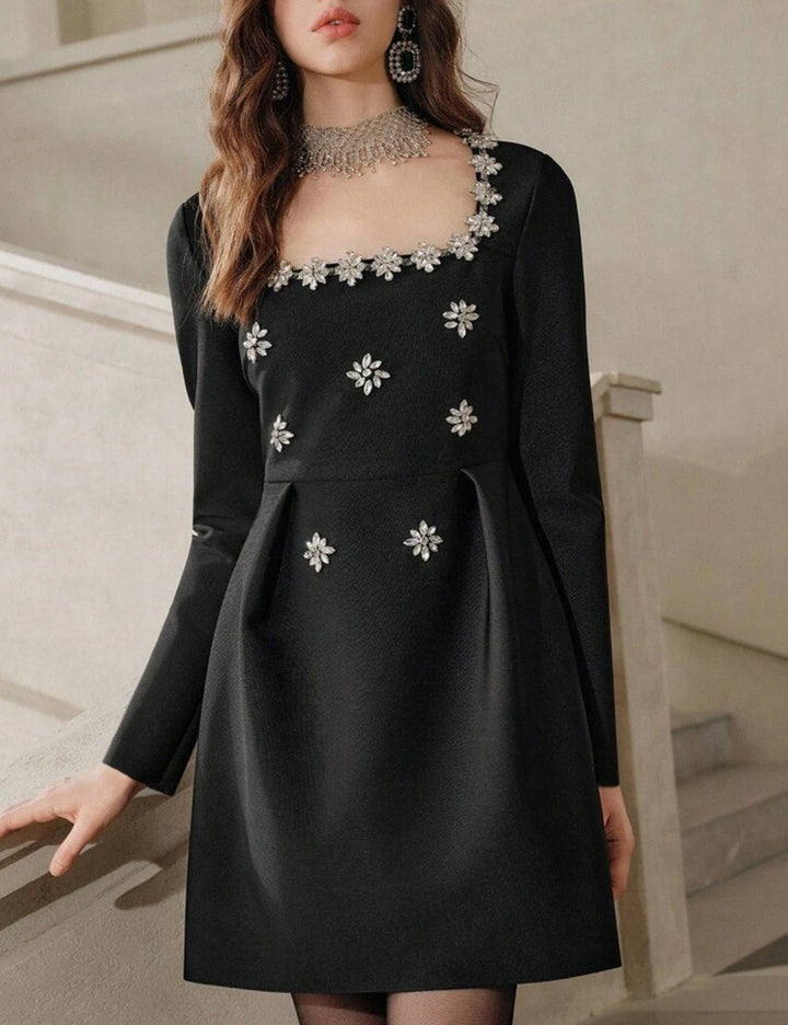 Shein mini ruha, fekete