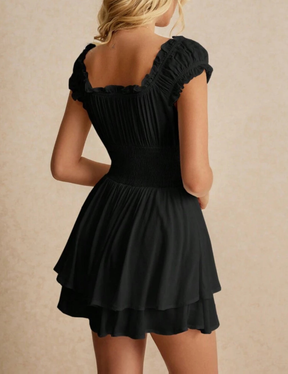 Shein mini ruha, fekete