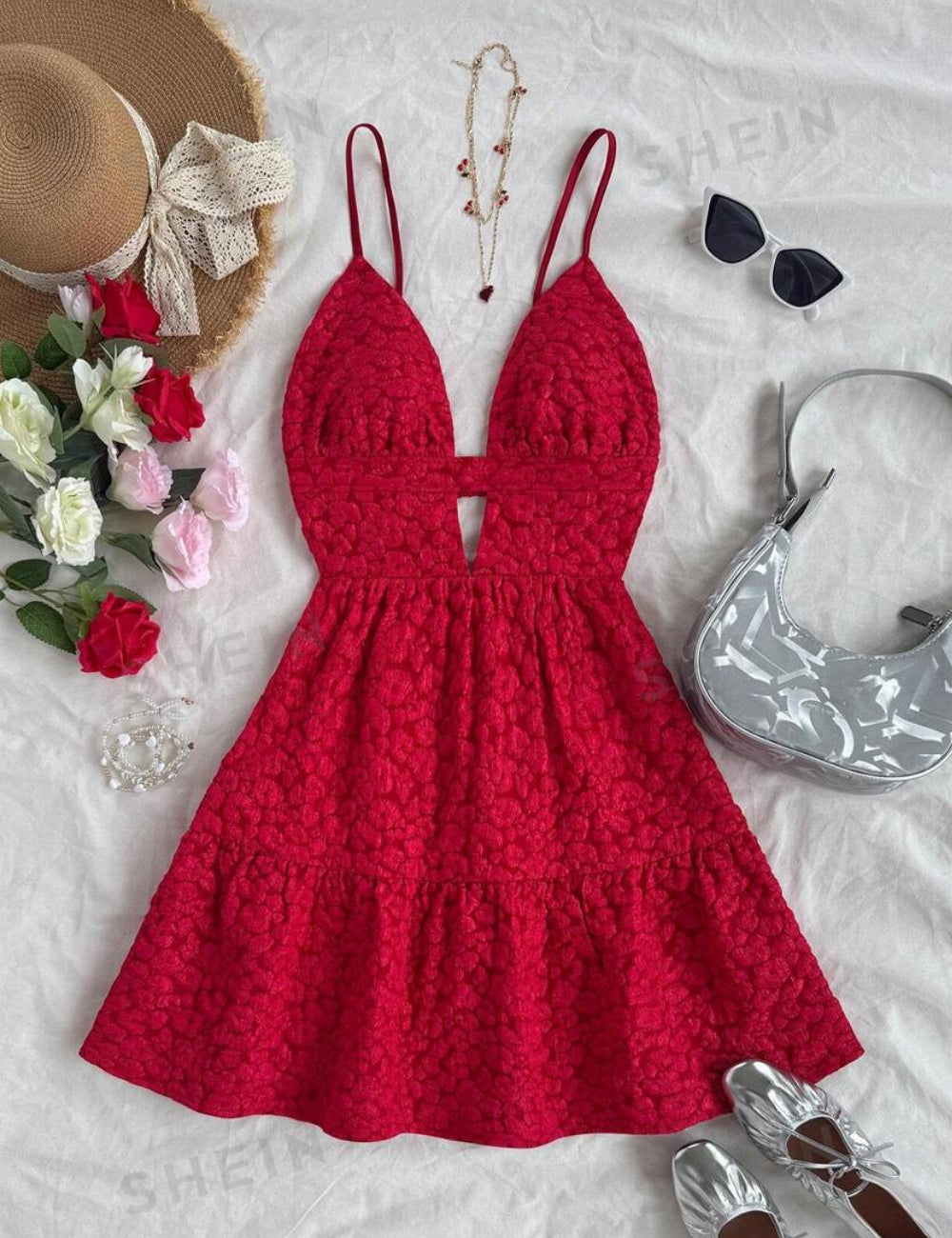 Rochie mini Shein, roșu