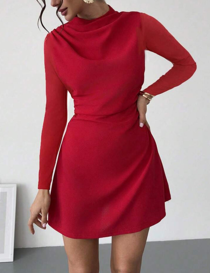 Shein mini ruha, piros