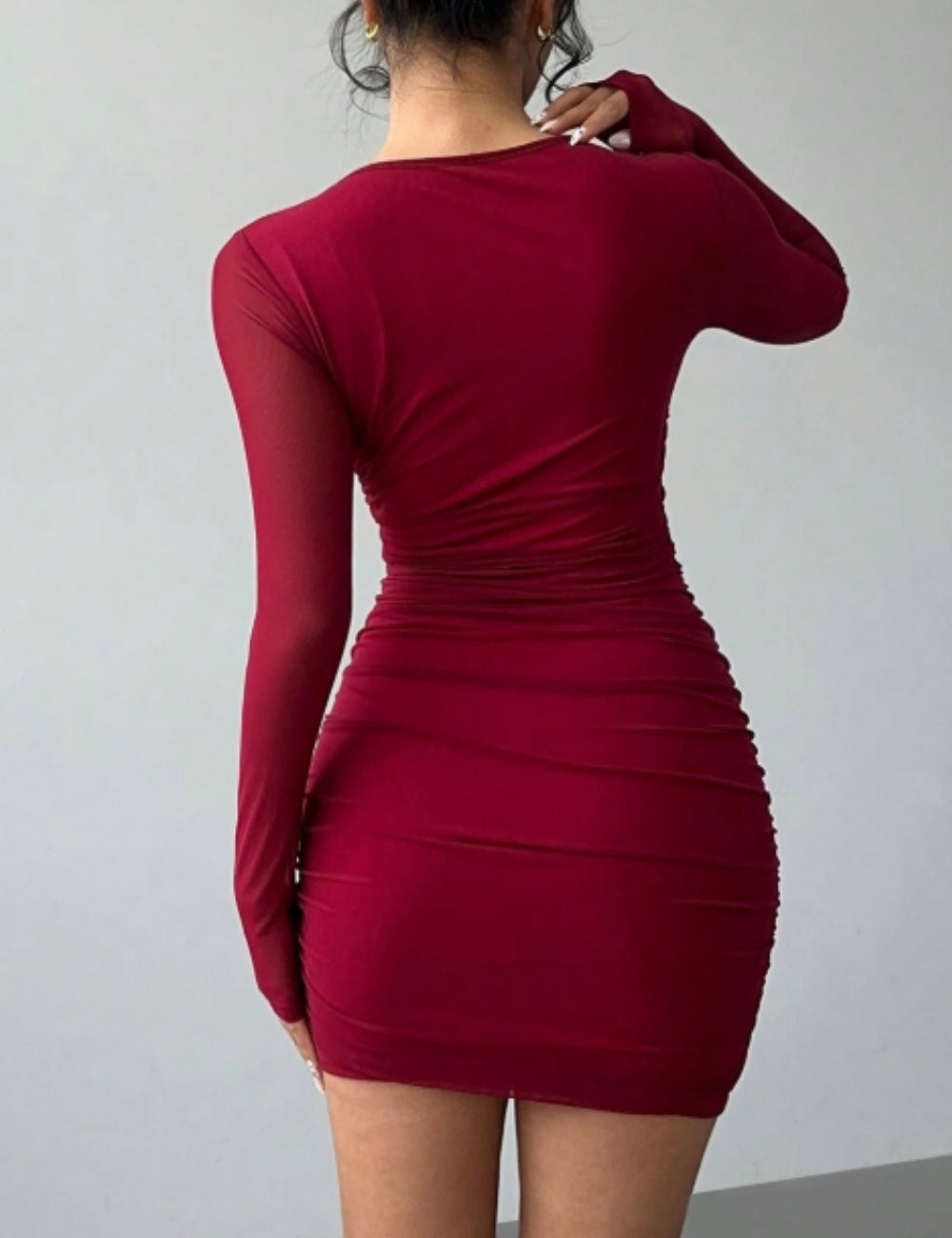 Shein mini ruha, piros
