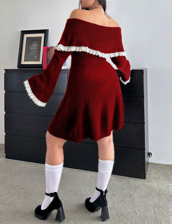 Rochie mini Shein Curve+, roșu