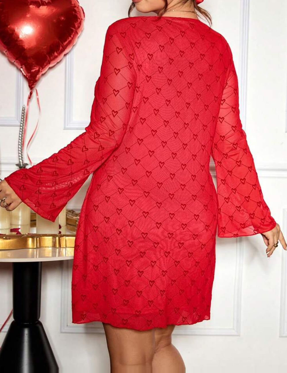 Rochie mini Shein Curve+, roșu
