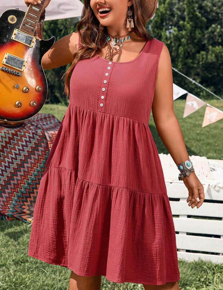 Shein Curve+ miniruha, piros