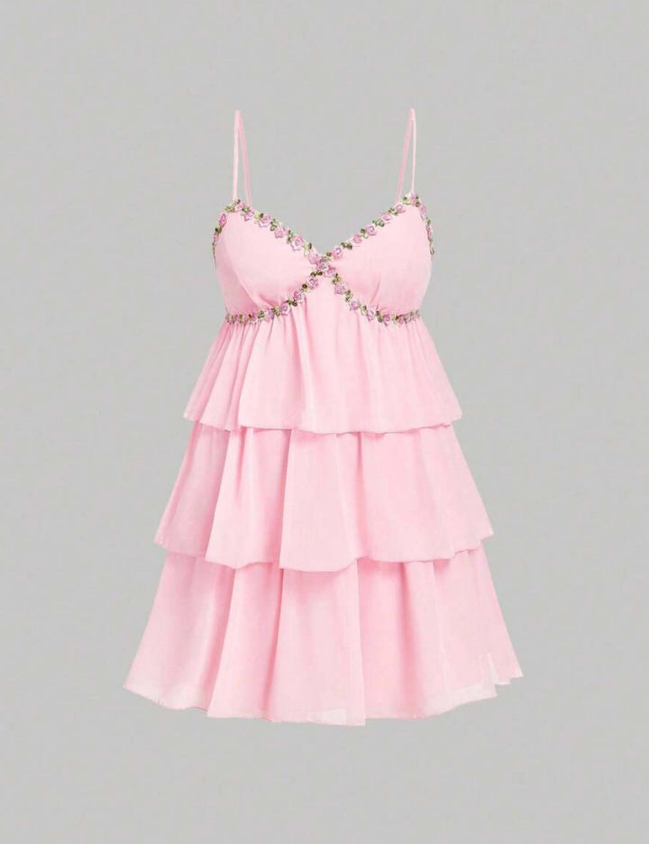 Shein Curve+ miniruha, rózsaszín