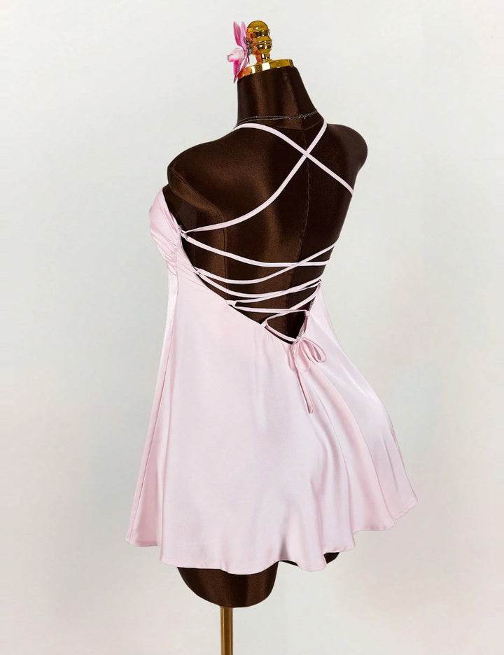 Shein mini ruha, rózsaszín