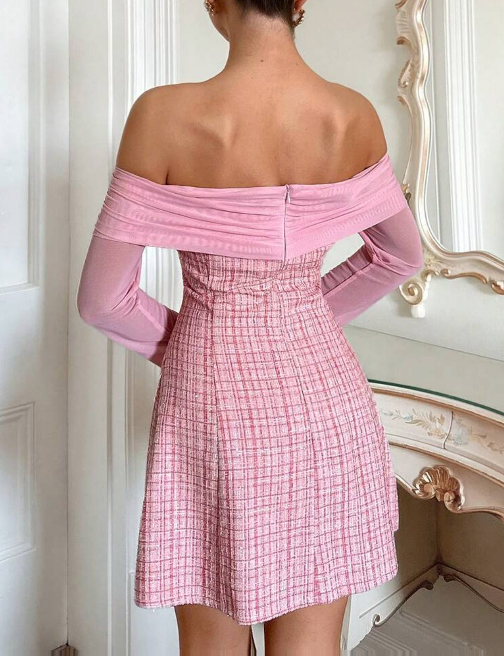 Shein mini ruha, rózsaszín