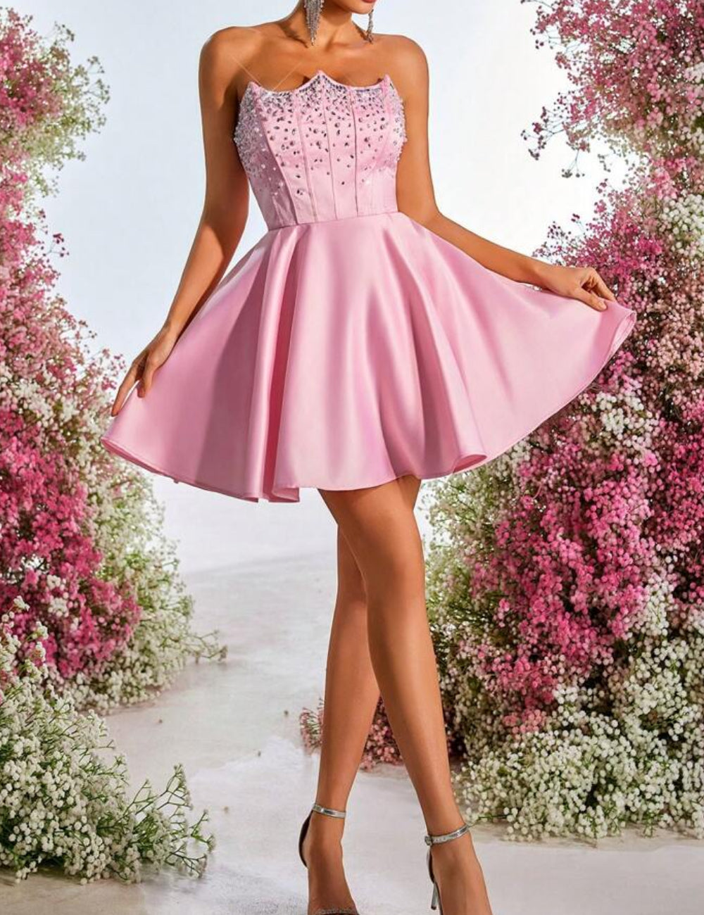 Rochie mini Shein, roz