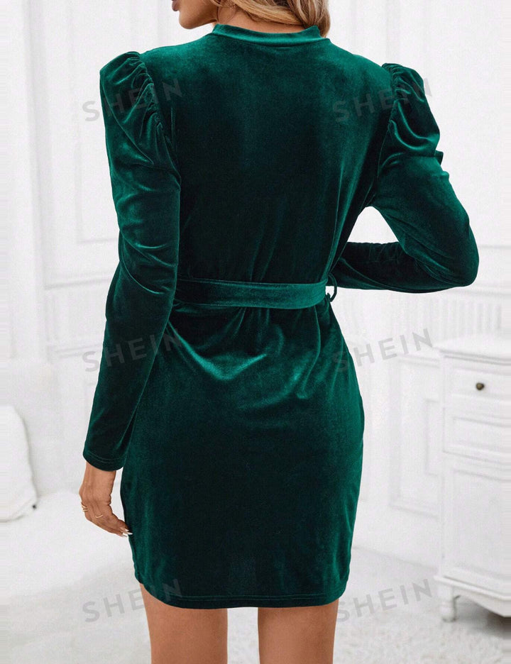 Shein mini ruha, zöld