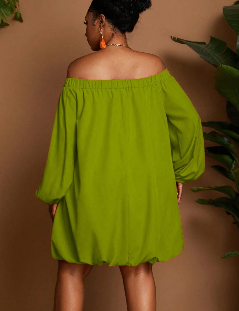 Shein Curve+ miniruha, zöld
