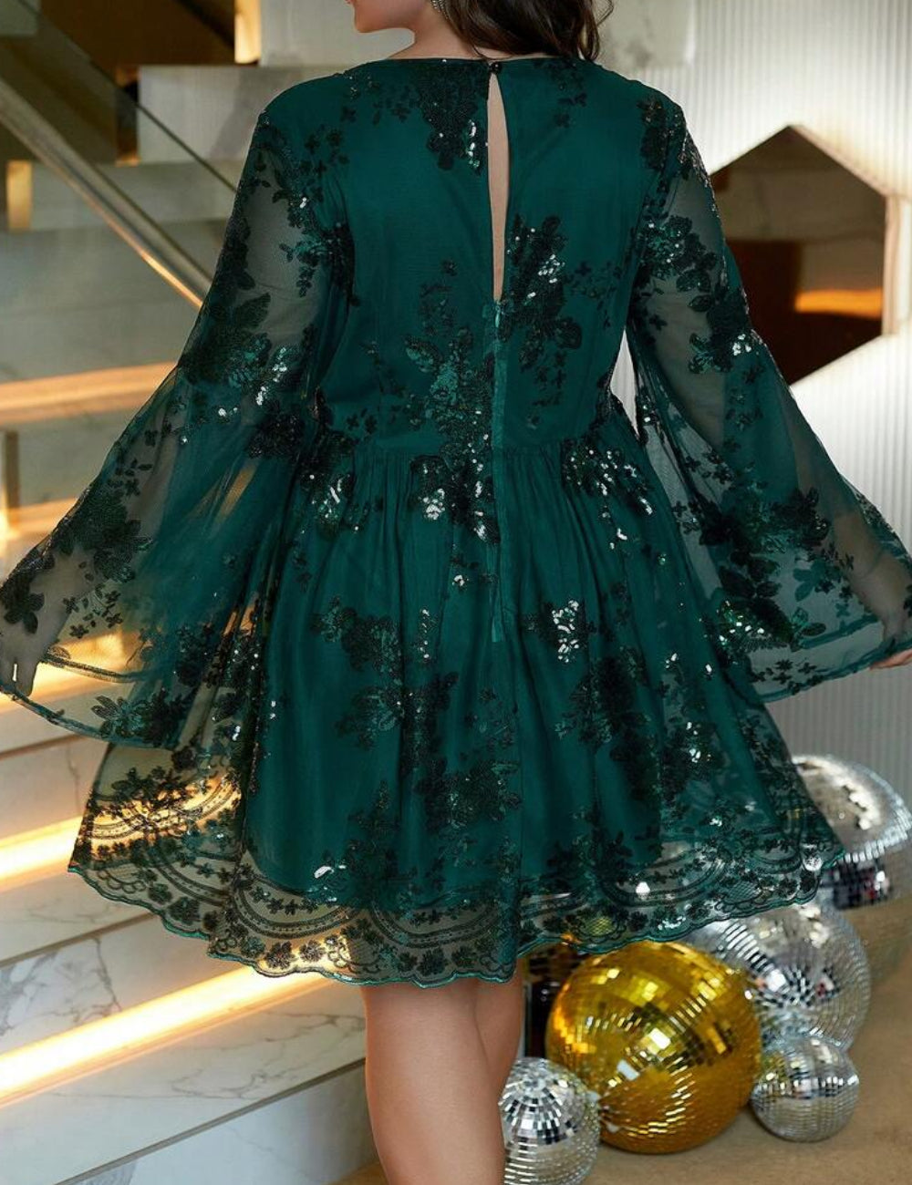 Shein mini ruha, zöld