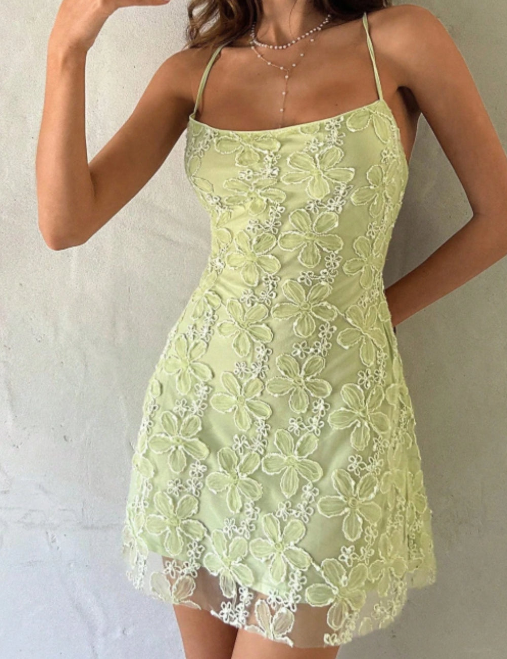 Shein mini ruha, zöld