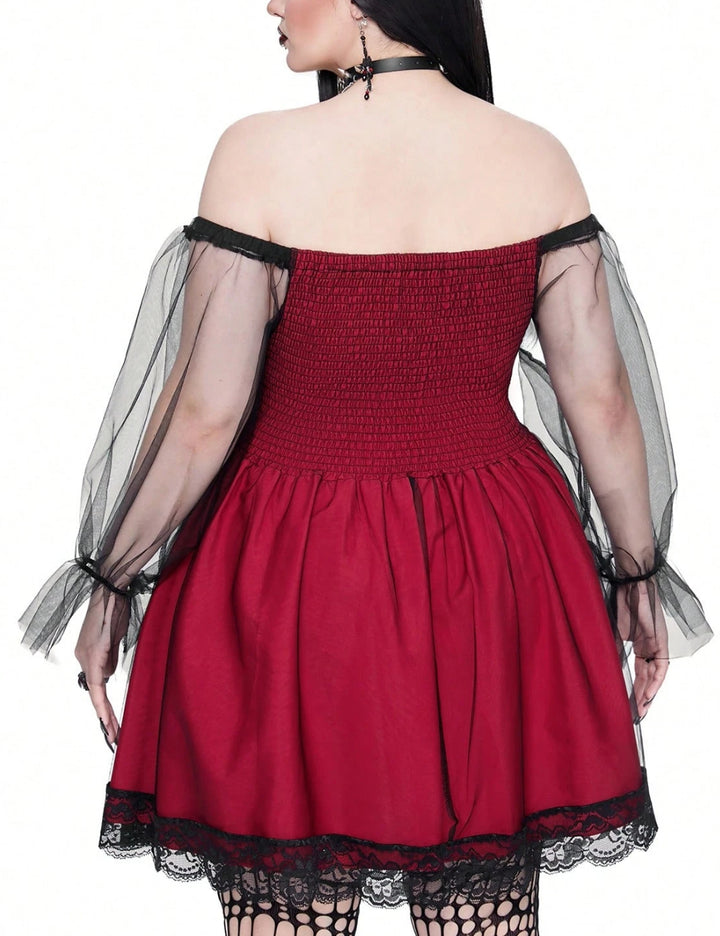 Rochie mini Shein Curve+, vișiniu