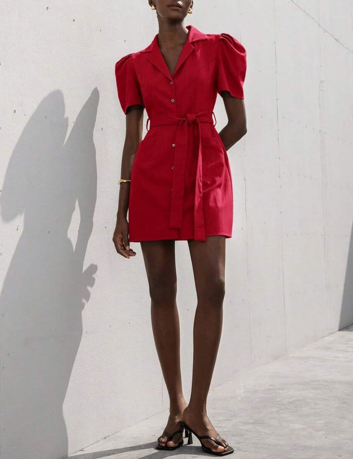 Shein mini ruha, bordó