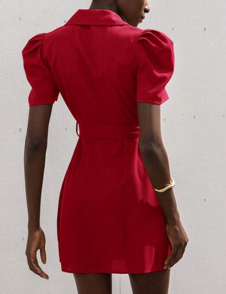 Shein mini ruha, bordó