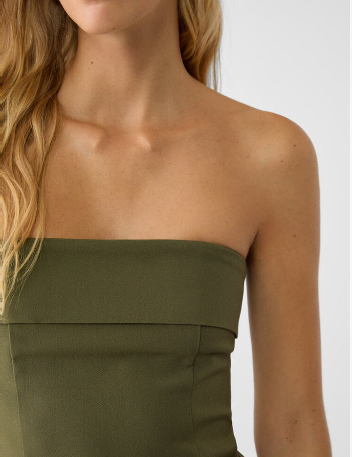 Rochie mini STRADIVARIUS, kaki