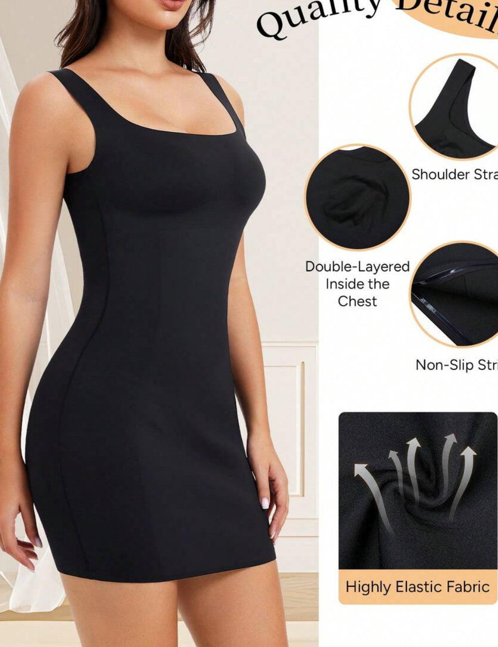 Rochie modelatoare Shein, negru