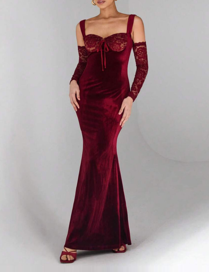 Rochie maxi Shein, burgundy