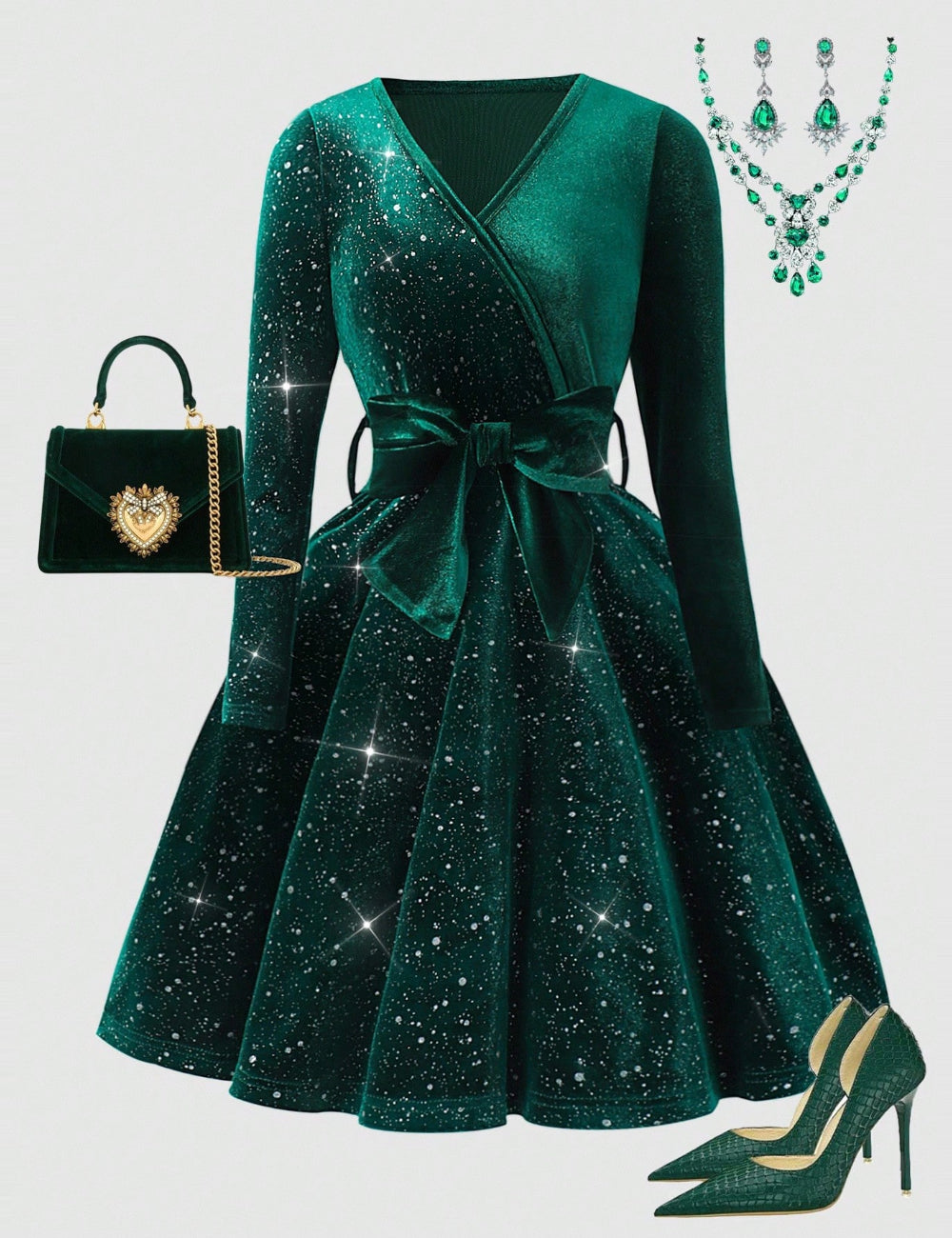 Rochie SHEIN, verde
