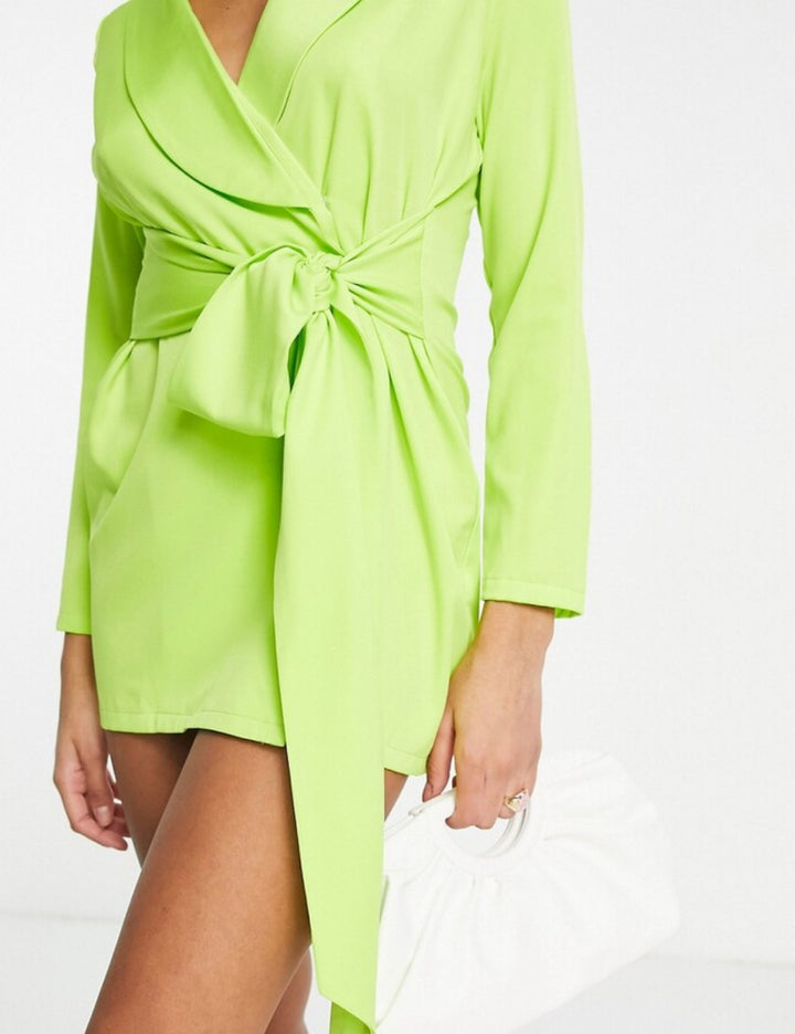 Rochie Tip Sacou IN THE STYLE, verde neon