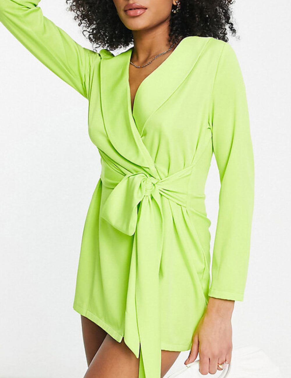 Rochie Tip Sacou IN THE STYLE, verde neon