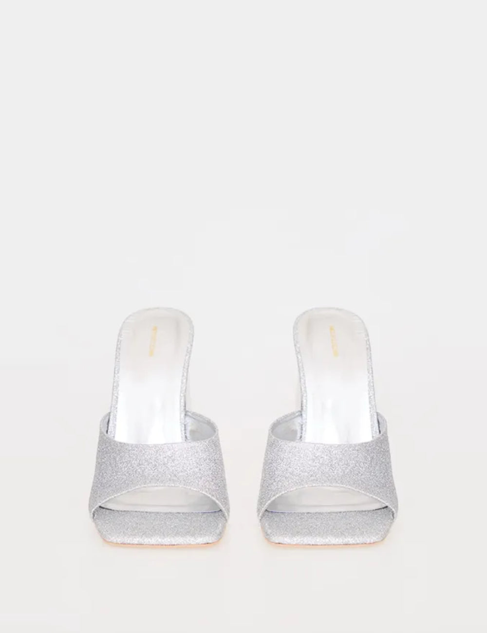 Saboți cu toc PRETTYLITTLETHING, argintiu