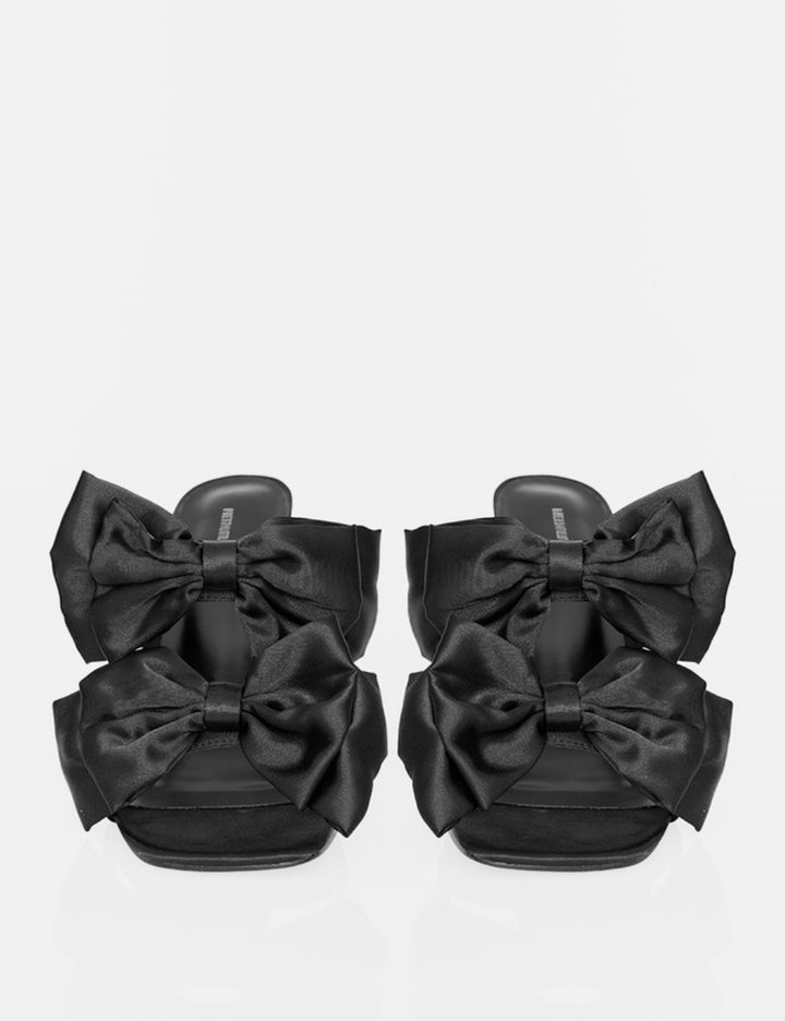 Saboți cu toc PRETTYLITTLETHING, negru