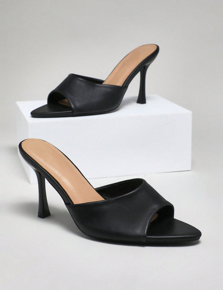 Saboți cu toc Shein, negru