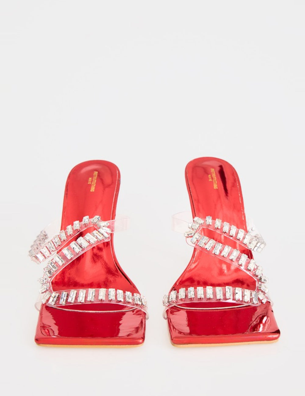 Saboți PRETTYLITTLETHING, roșu