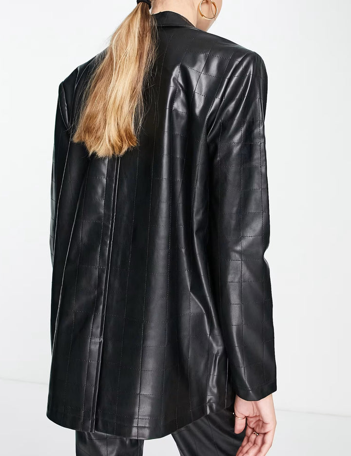 Sacou imitație de piele 4th & Reckless, negru