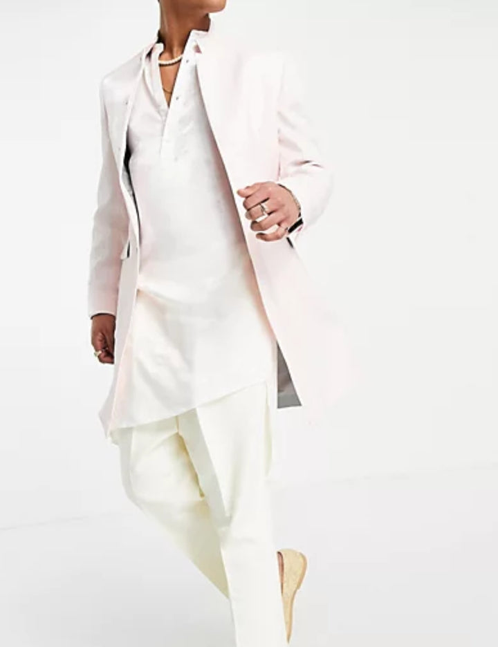 Sacou lung ASOS, roz